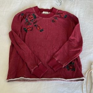Madewell rose sweatshirt